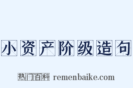 小资产阶级造句是什么意思的图片